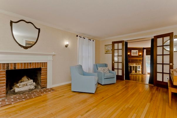 Fireplace, Interior, Wood Texture Flooring