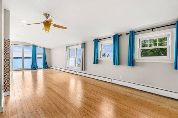 Empty room, Interior, Water, Wood Texture Flooring