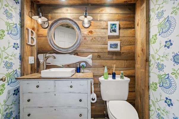 Bathroom, Interior, Wooden Walls