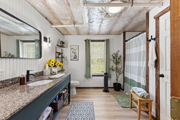 Bathroom, Interior, Wood Texture Flooring
