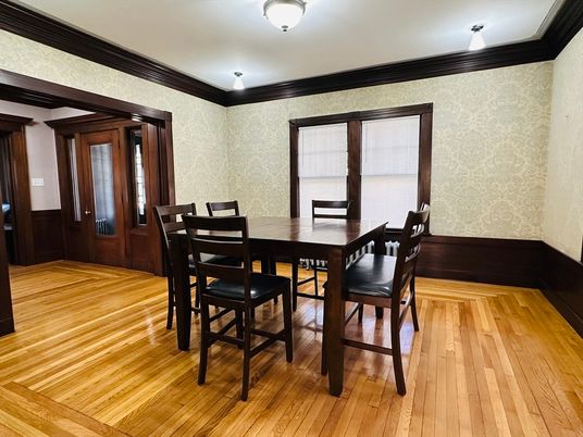 Dining room, Interior, Wood Texture Flooring