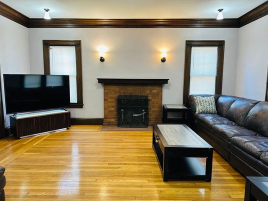 Fireplace, Interior, Living room, Wood Texture Flooring