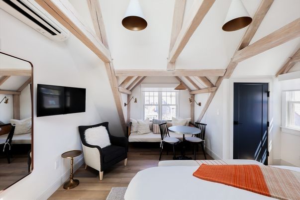 Bedroom, Dining room, Interior, Wooden Beams, Wood Texture Flooring