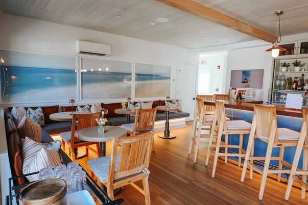 Dining room, Interior, Pendant Lights, Recessed Lighting, Wooden Beams, Wood Texture Flooring