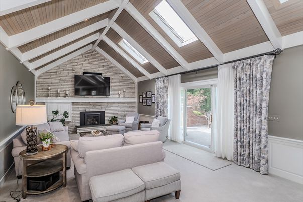 Fireplace, Interior, Living room, Stone Walls, Wooden Ceilings