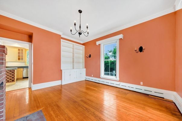Chandelier, Empty room, Interior, Wood Texture Flooring