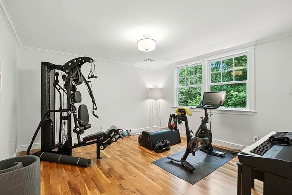 Fitness Equipment, Interior, Wood Texture Flooring