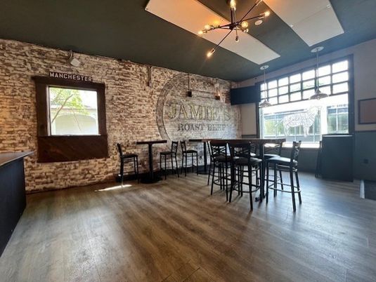 Interior, Pendant Lights, Stone Walls, Wood Texture Flooring