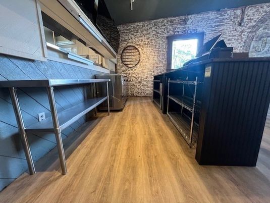 Interior, Stone Walls, Wood Texture Flooring