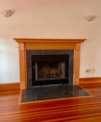 Fireplace, Interior, Wood Texture Flooring