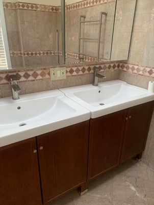 Bathroom, Dual Sink Vanities, Glass Shower, Interior