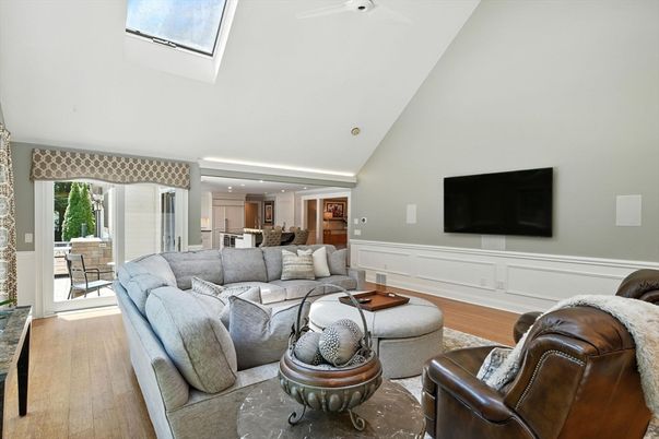 Interior, Kitchen, Living room, Recessed Lighting, Stainless Steel Appliances, Wood Texture Flooring