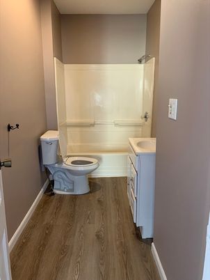 Bathroom, Interior, Wood Texture Flooring