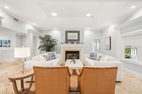 Fireplace, Interior, Living room, Recessed Lighting