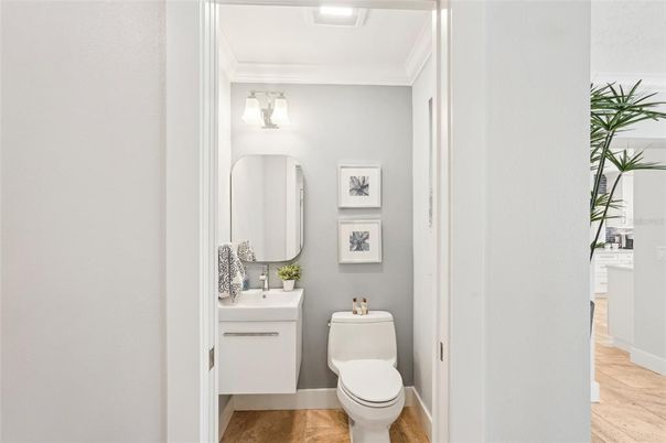 Bathroom, Interior, Wood Texture Flooring