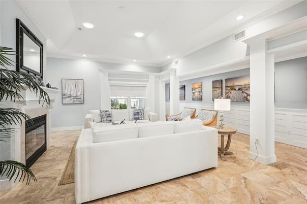 Fireplace, Interior, Living room, Recessed Lighting