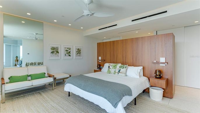 Bedroom, Interior, Recessed Lighting