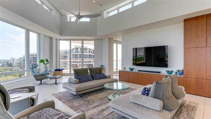 Interior, Living room, Recessed Lighting