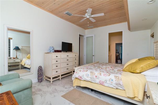 Bedroom, Interior, Marble, Wooden Ceilings