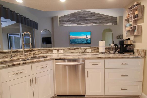 Interior, Kitchen, Recessed Lighting, Stainless Steel Appliances, Ceramic Tile