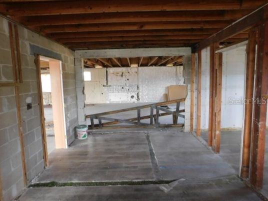 Interior, Stone Walls, Wooden Beams