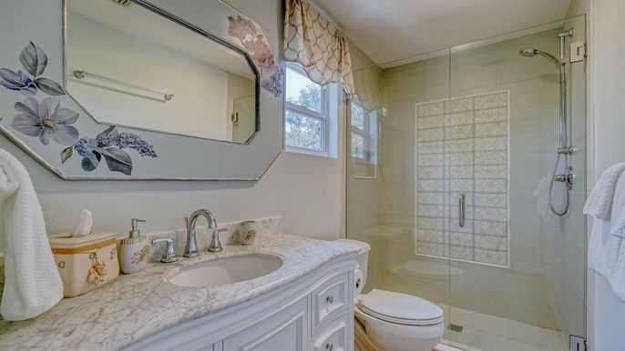 Bathroom, Glass Shower, Interior