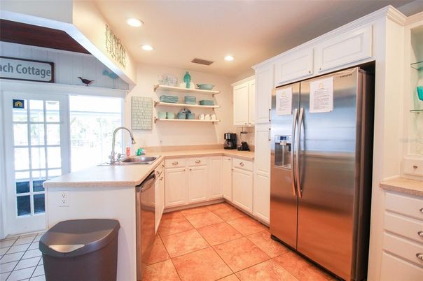 Interior, Kitchen, Recessed Lighting, Stainless Steel Appliances, Ceramic Tile
