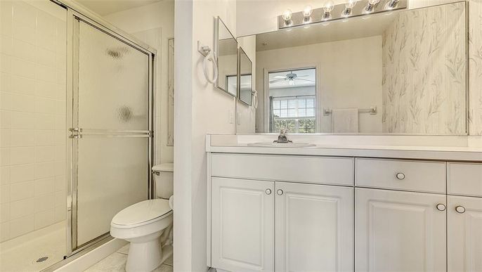 Bathroom, Glass Shower, Interior, Marble Walls