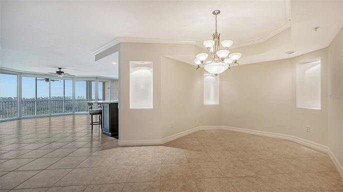 Chandelier, Empty room, Interior