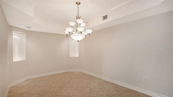 Chandelier, Empty room, Interior