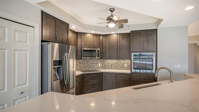 Interior, Kitchen, Recessed Lighting, Stainless Steel Appliances