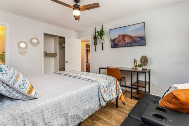 Bedroom, Interior, Wood Texture Flooring