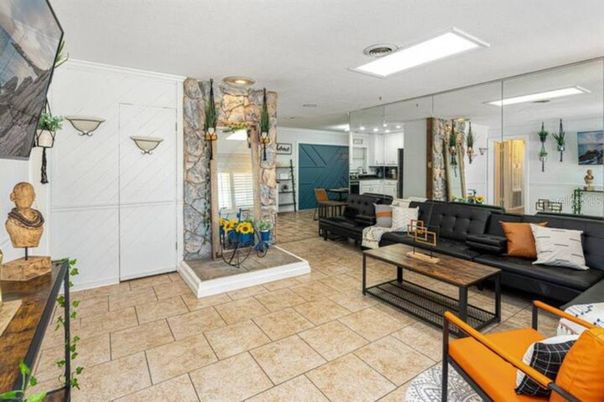 Interior, Living room, Recessed Lighting