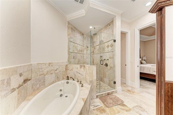 Bathroom, Bedroom, Glass Shower, Interior, Recessed Lighting