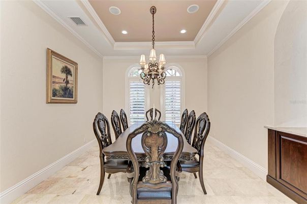 Chandelier, Dining room, Interior, Recessed Lighting