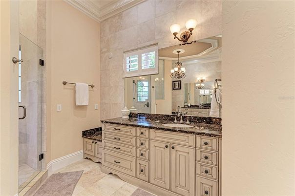 Bathroom, Chandelier, Interior