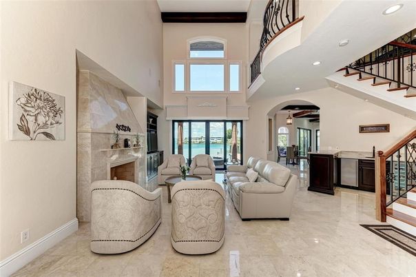 Fireplace, Interior, Living room, Recessed Lighting