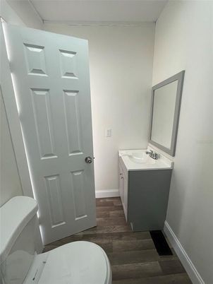 Bathroom, Dual Sink Vanities, Interior, Wood Texture Flooring