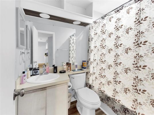 Bathroom, Interior, Wood Texture Flooring