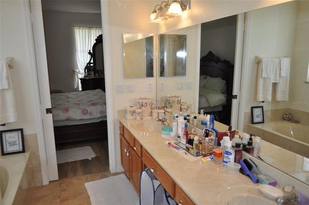 Bathroom, Bedroom, Dual Sink Vanities, Interior, Wood Texture Flooring