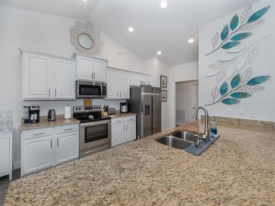 Interior, Kitchen, Recessed Lighting, Stainless Steel Appliances