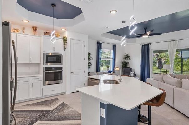 Dining room, Interior, Kitchen, Living room, Pendant Lights, Recessed Lighting
