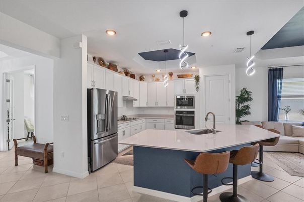 Interior, Kitchen, Pendant Lights, Recessed Lighting, Stainless Steel Appliances