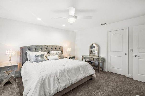 Bedroom, Interior, Recessed Lighting