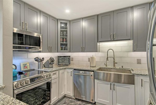 Interior, Kitchen, Recessed Lighting, Stainless Steel Appliances