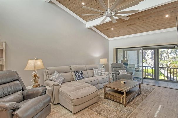 Interior, Living room, Recessed Lighting, Wooden Ceilings, Wood Texture Flooring
