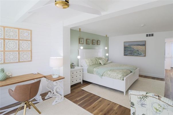 Bedroom, Home Office, Interior, Wood Texture Flooring