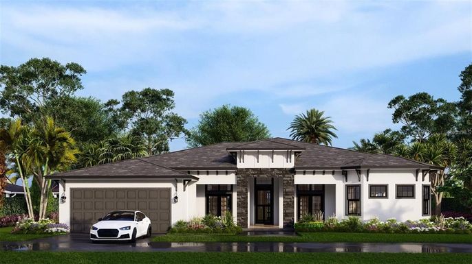 Attached, Exterior, Facade, Ranch