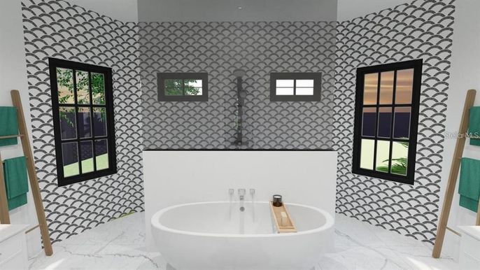Bathroom, Free Standing Baths, Interior, Marble
