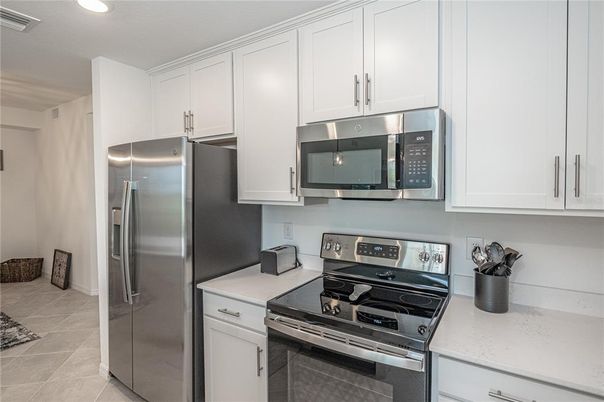 Interior, Kitchen, Recessed Lighting, Stainless Steel Appliances